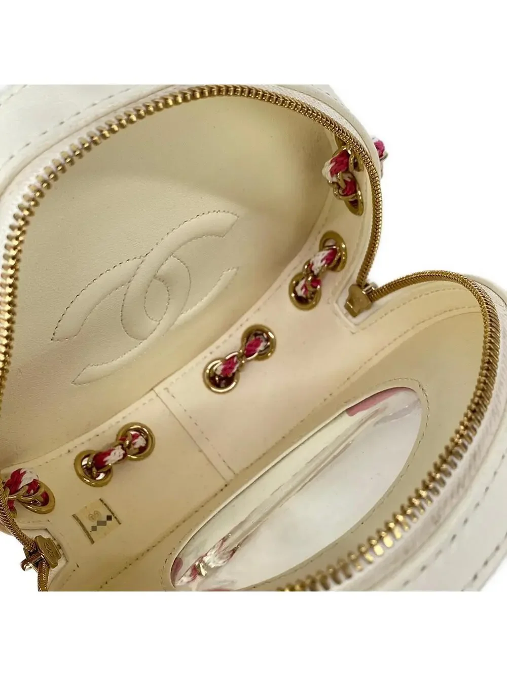 Chanel Cream Pink Clear Lambskin Vinyl #305537C22B